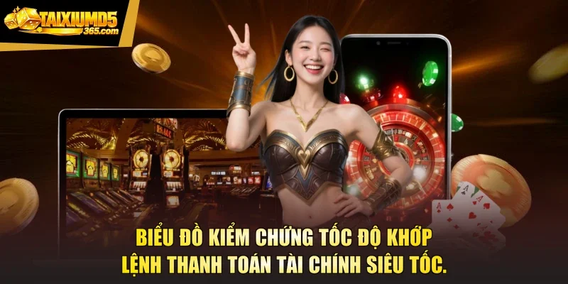 Biểu đồ kiểm chứng tốc độ khớp lệnh thanh toán tài chính siêu tốc.