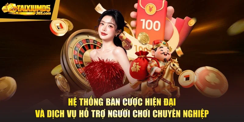 Hệ thống bàn cược hiện đại và dịch vụ hỗ trợ người chơi chuyên nghiệp