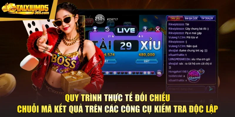 Quy trình thực tế đối chiếu chuỗi mã kết quả trên các công cụ kiểm tra độc lập